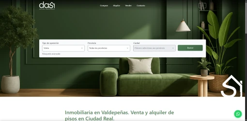Ejemplo de página web premium: portal inmobiliario